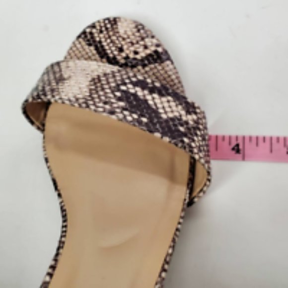 A Beautiful Soul Womens Ankle Strap Sandals Brown Snake Print High Heel Buckle 6 - Picture 6 of 10